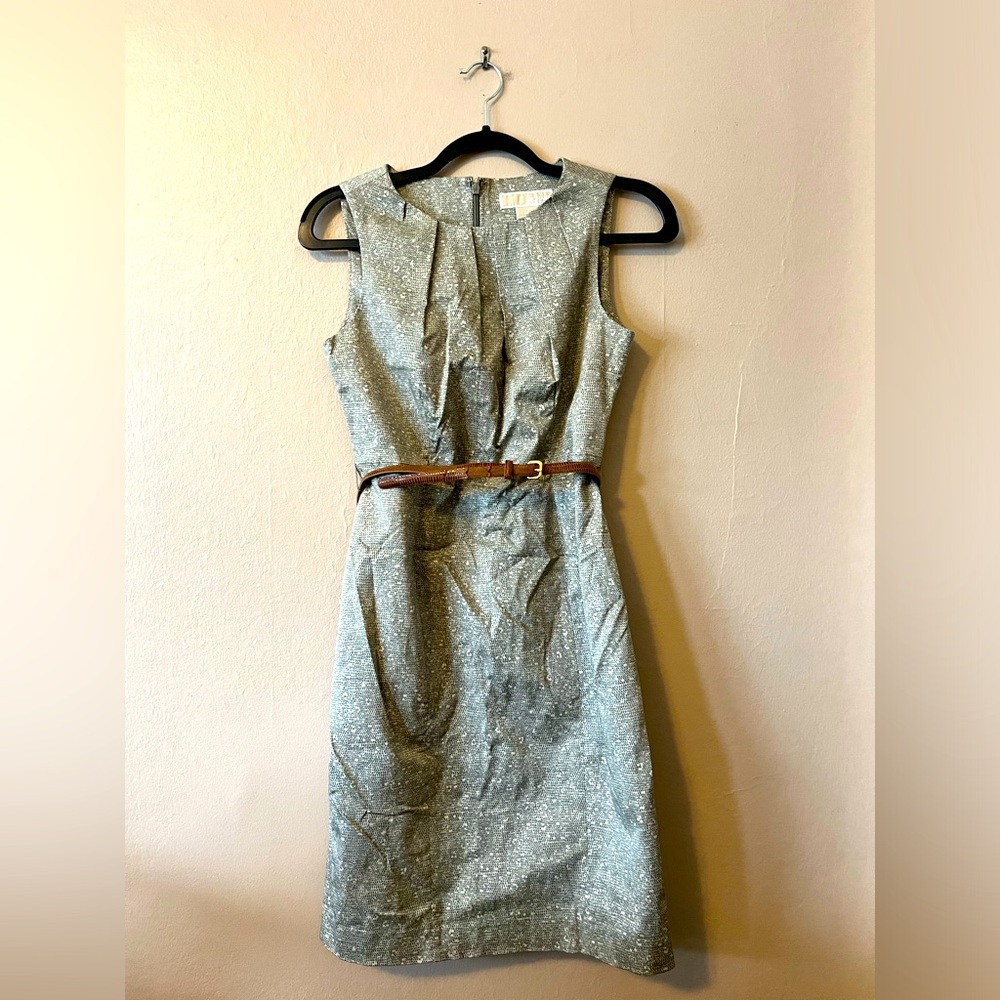 Michael Kors Snake Print Sleeveless Cotton Sheath Dress 4P